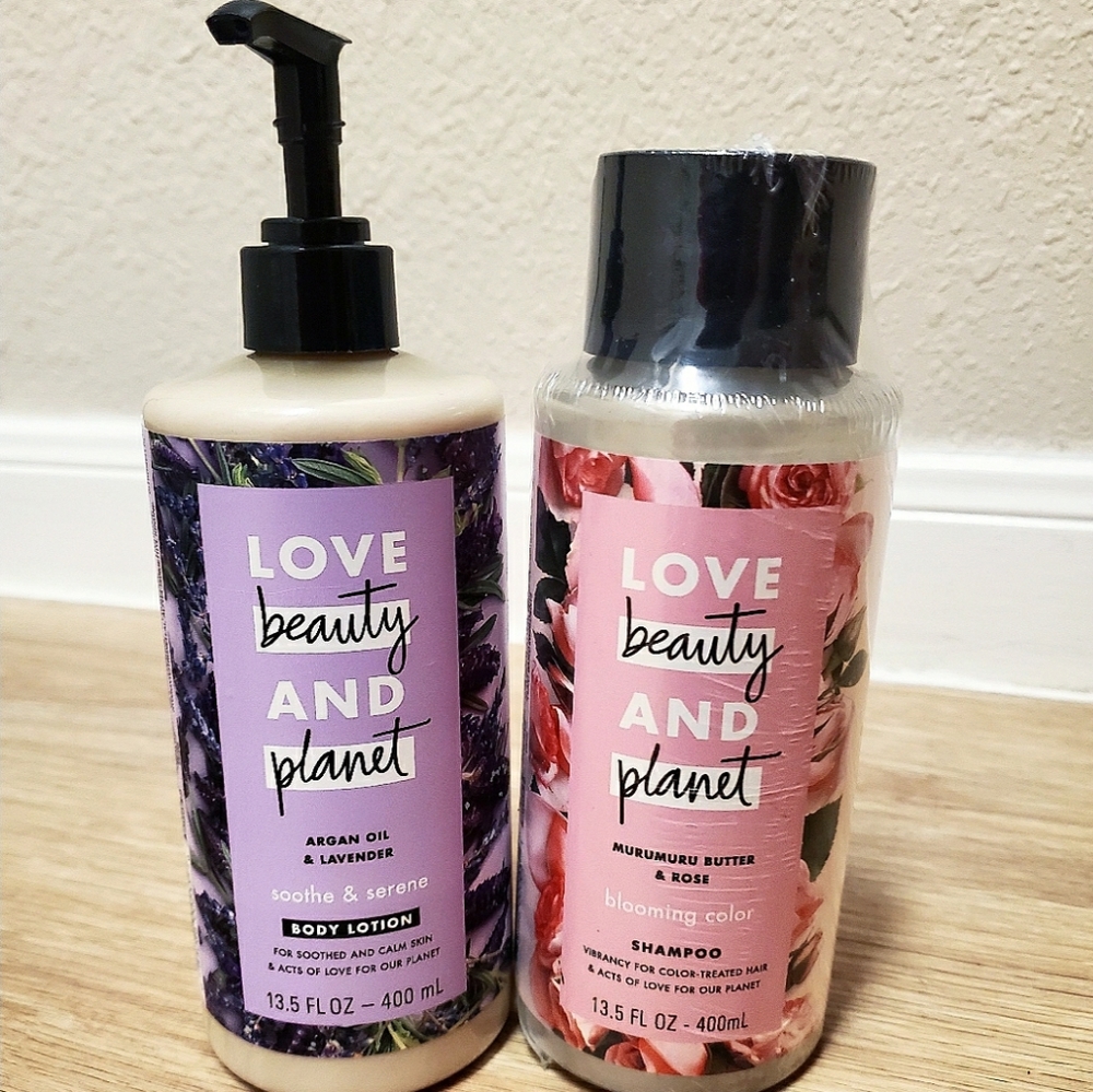 Love Beauty & Planet Body Lotion & Shampoo Bundle